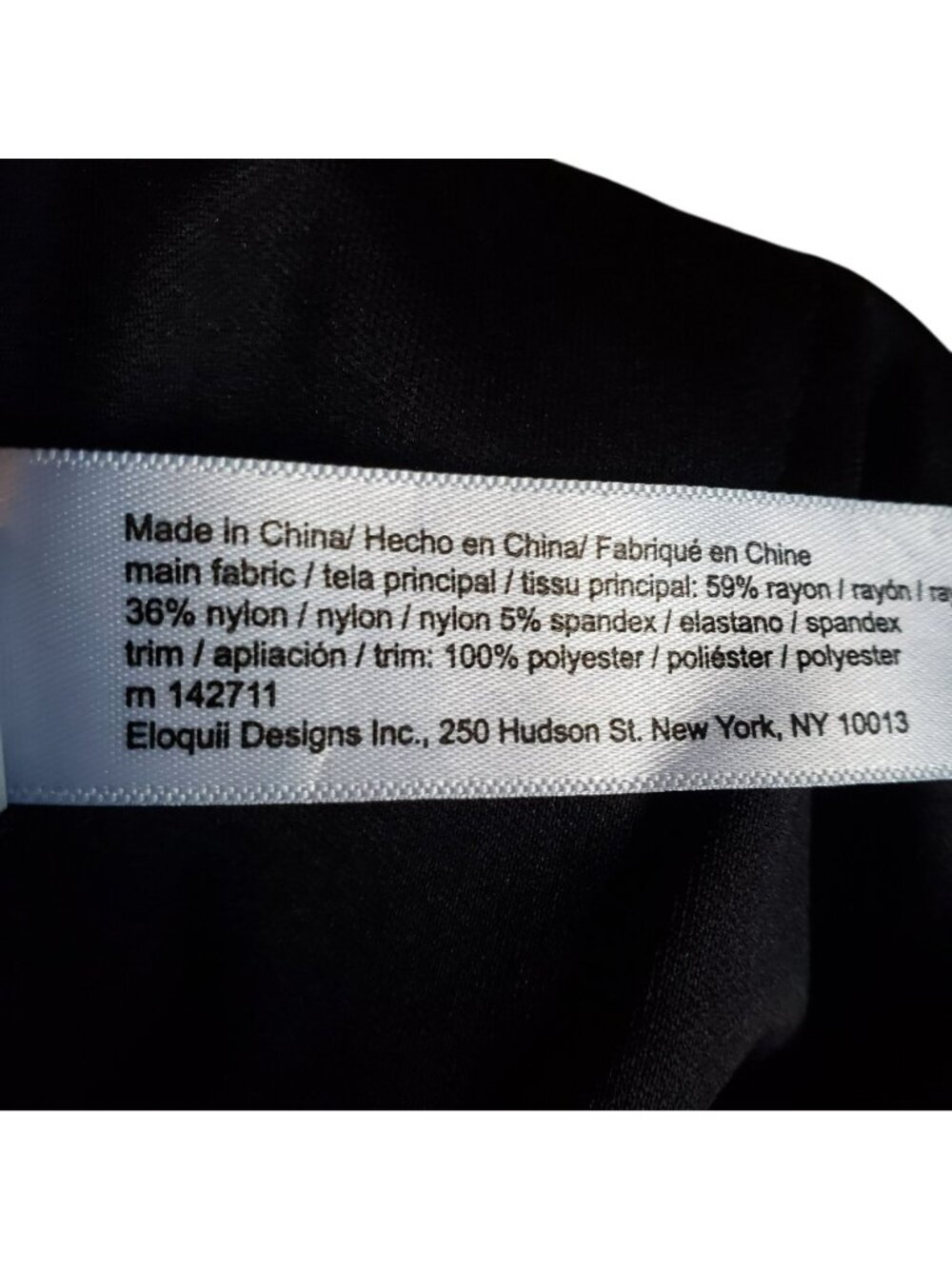 Eloquii Black Cropped Ankle Work Pants Womens 16 Front Seam Office Career - Picture 9 of 9